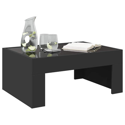 vidaXL Coffee Table with Infinity LED Black 70x50x30 cm