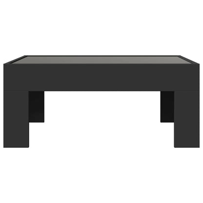 vidaXL Coffee Table with Infinity LED Black 70x50x30 cm