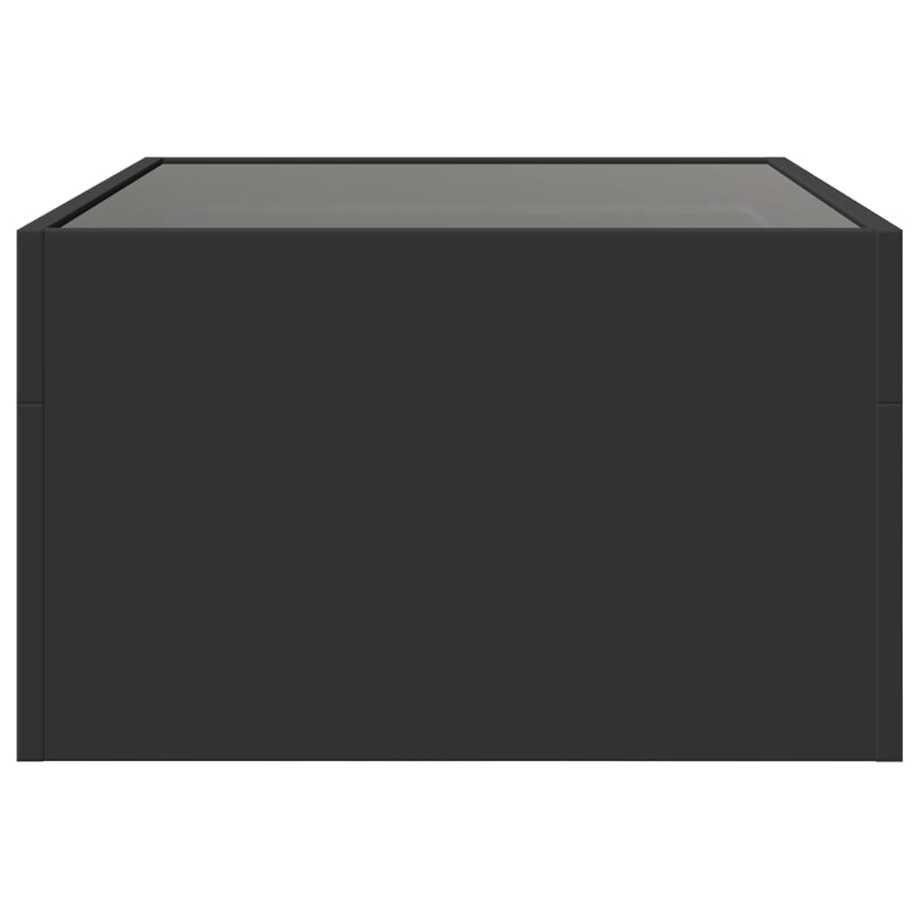 vidaXL Coffee Table with Infinity LED Black 70x50x30 cm