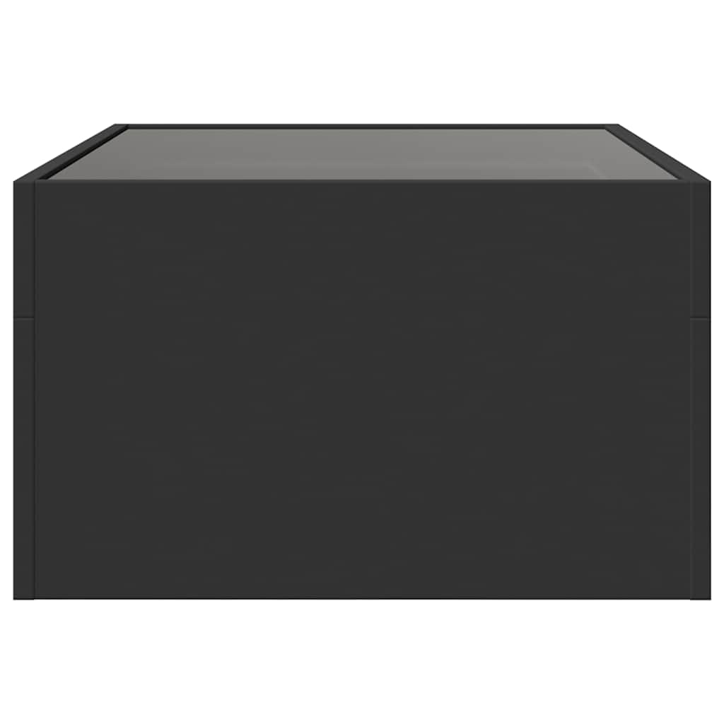 vidaXL Coffee Table with Infinity LED Black 70x50x30 cm