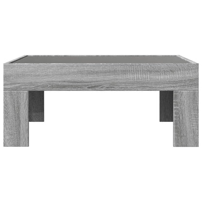 vidaXL Coffee Table with Infinity LED Grey Sonoma 70x50x30 cm