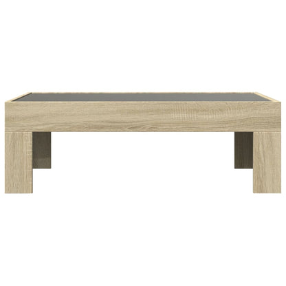 vidaXL Coffee Table with Infinity LED Sonoma Oak 90x50x30 cm