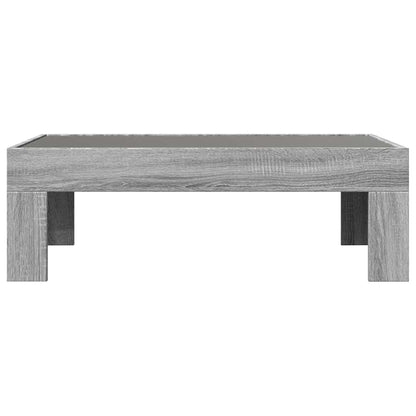 vidaXL Coffee Table with Infinity LED Grey Sonoma 90x50x30 cm