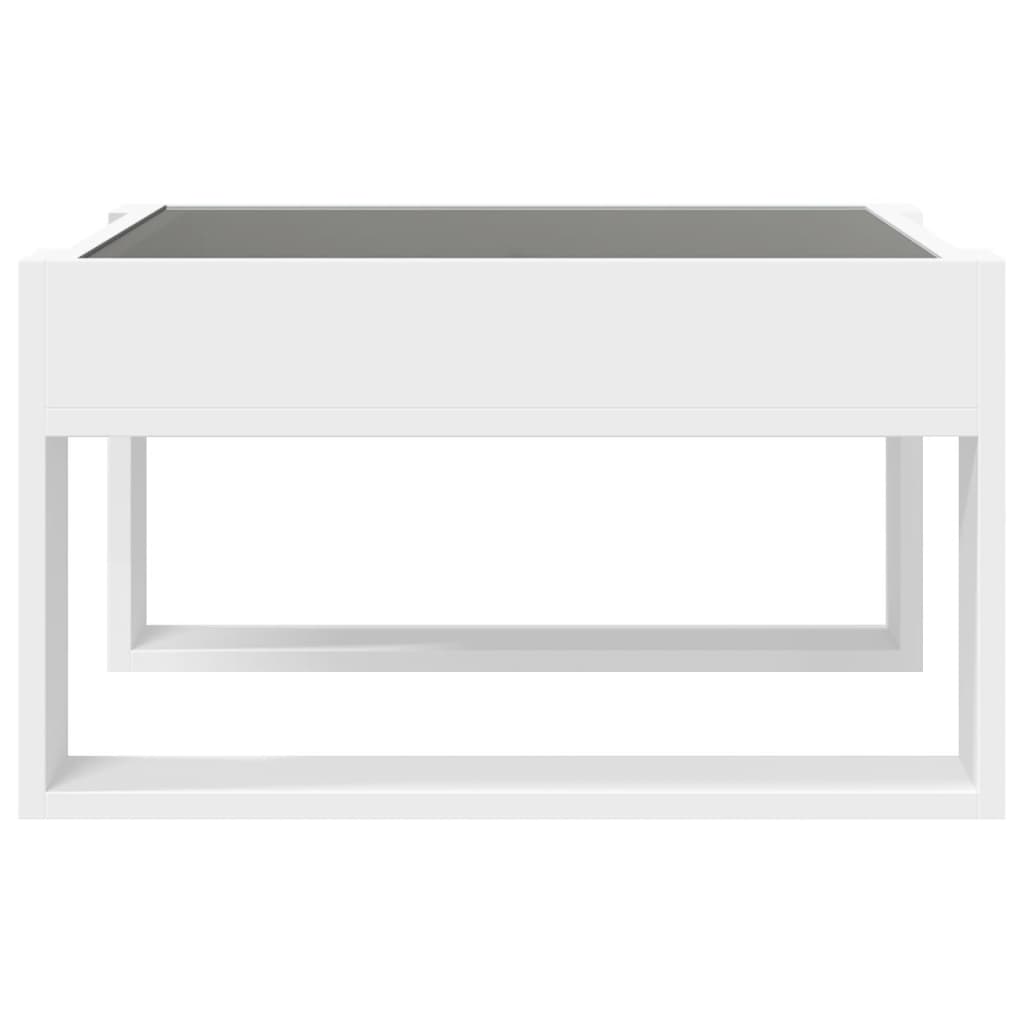 vidaXL Coffee Table with Infinity LED White 50x53x30 cm