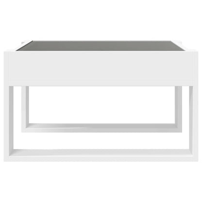 vidaXL Coffee Table with Infinity LED White 50x53x30 cm