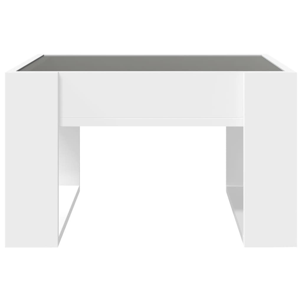 vidaXL Coffee Table with Infinity LED White 50x53x30 cm