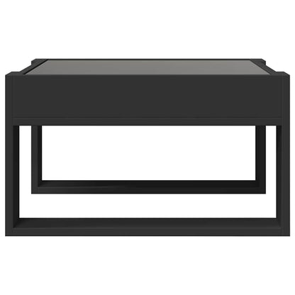 vidaXL Coffee Table with Infinity LED Black 50x53x30 cm