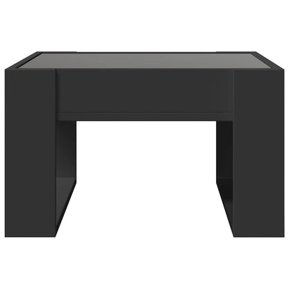vidaXL Coffee Table with Infinity LED Black 50x53x30 cm