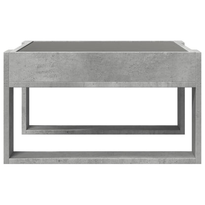 vidaXL Coffee Table with Infinity LED Concrete Grey 50x53x30 cm