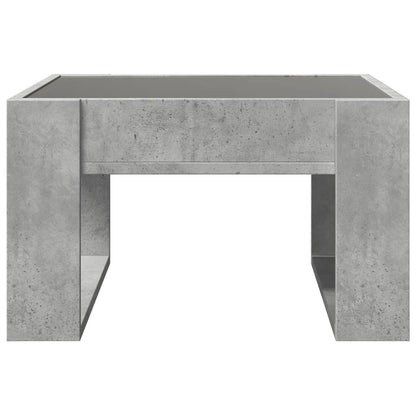 vidaXL Coffee Table with Infinity LED Concrete Grey 50x53x30 cm
