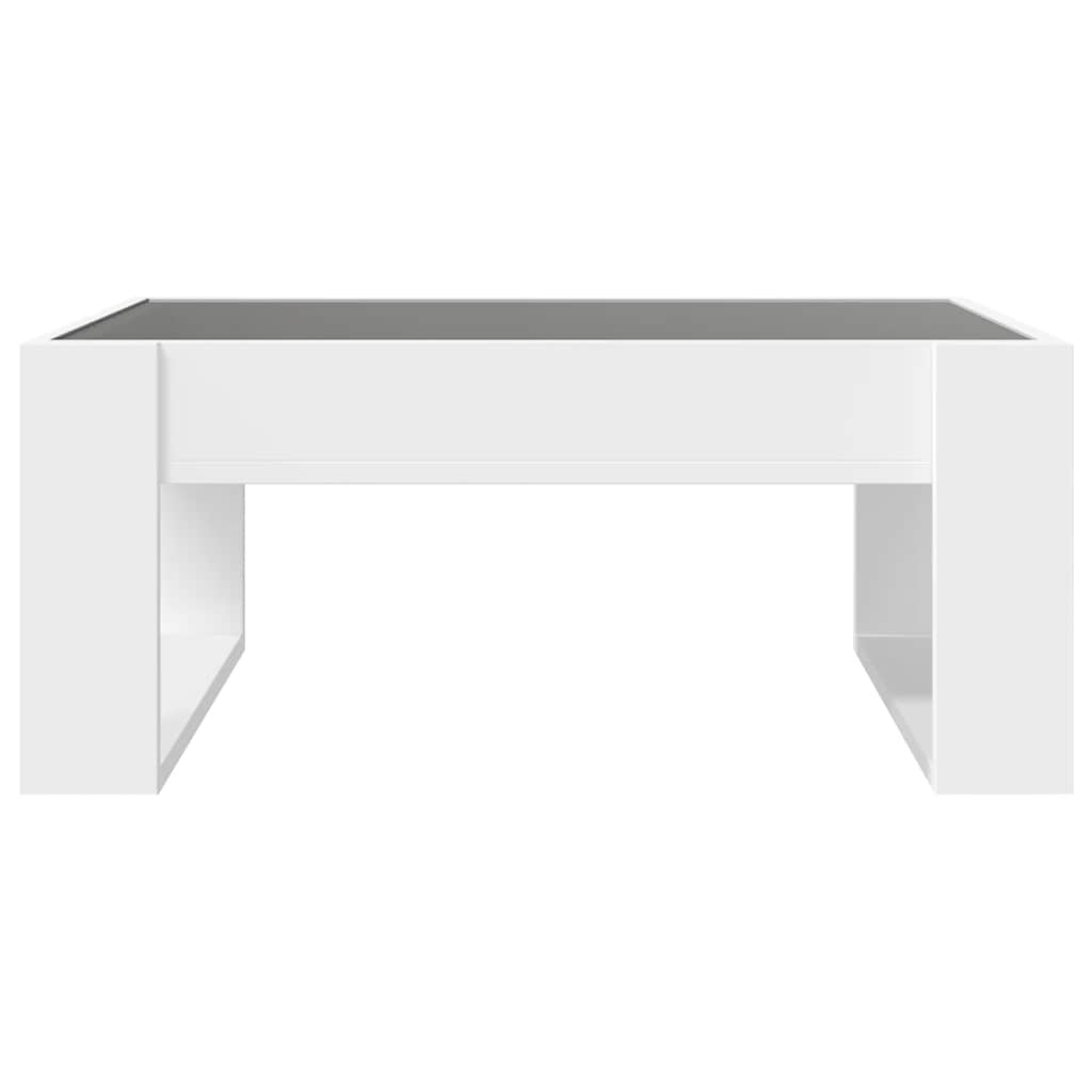 vidaXL Coffee Table with Infinity LED White 70x53x30 cm