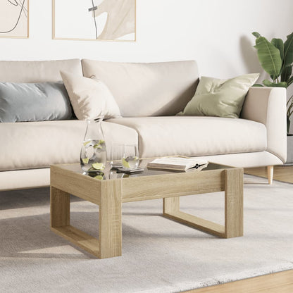 vidaXL Coffee Table with Infinity LED Sonoma Oak 70x53x30 cm