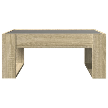 vidaXL Coffee Table with Infinity LED Sonoma Oak 70x53x30 cm