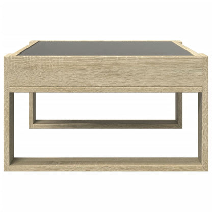 vidaXL Coffee Table with Infinity LED Sonoma Oak 70x53x30 cm