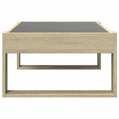 vidaXL Coffee Table with Infinity LED Sonoma Oak 90x53x30 cm