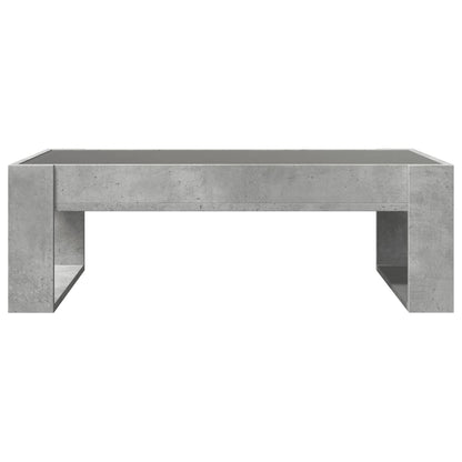 vidaXL Coffee Table with Infinity LED Concrete Grey 90x53x30 cm
