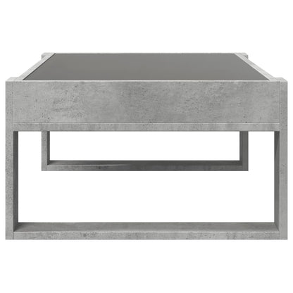 vidaXL Coffee Table with Infinity LED Concrete Grey 90x53x30 cm