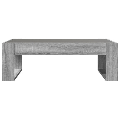 vidaXL Coffee Table with Infinity LED Grey Sonoma 90x53x30 cm