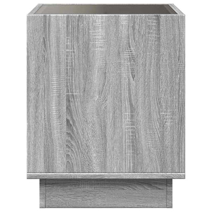 vidaXL Coffee Table with Infinity LED Grey Sonoma 40x40x50 cm
