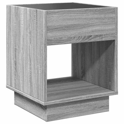 vidaXL Coffee Table with Infinity LED Grey Sonoma 40x40x50 cm