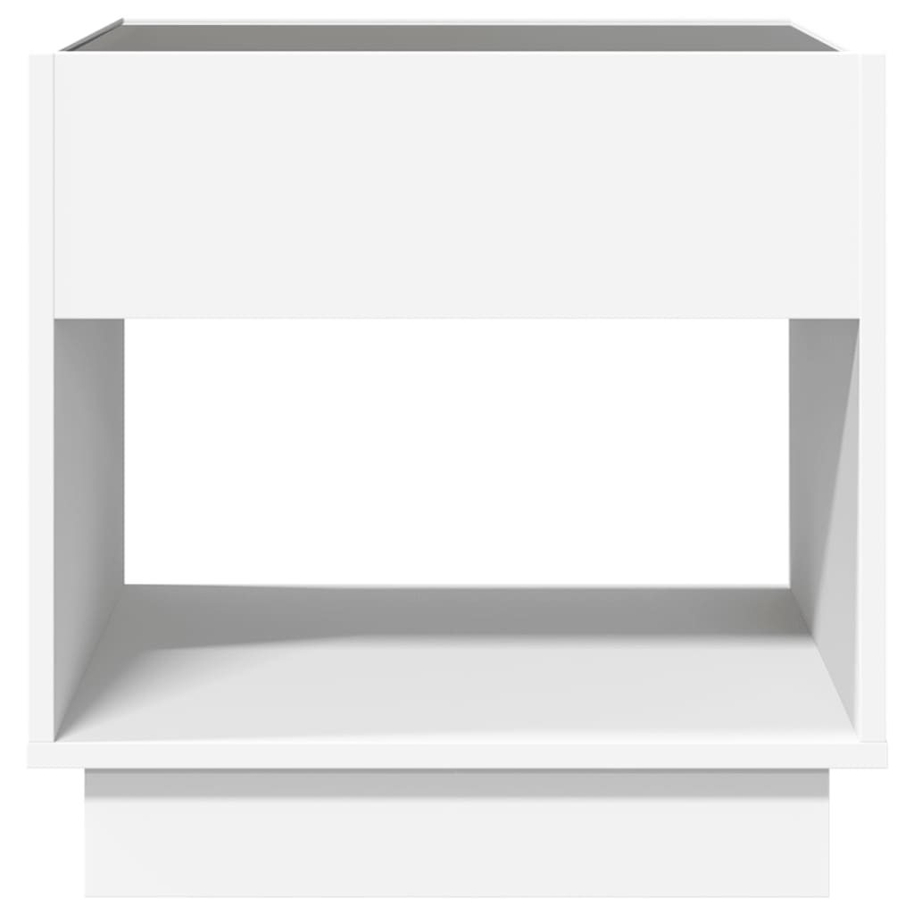 vidaXL Coffee Table with Infinity LED White 50x50x50 cm