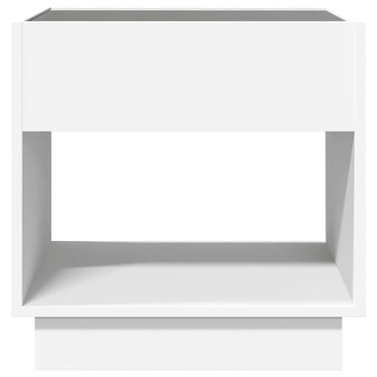 vidaXL Coffee Table with Infinity LED White 50x50x50 cm