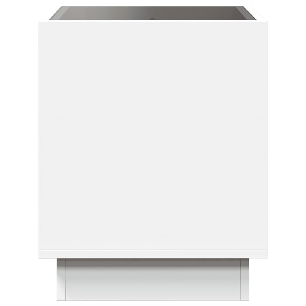 vidaXL Coffee Table with Infinity LED White 50x50x50 cm