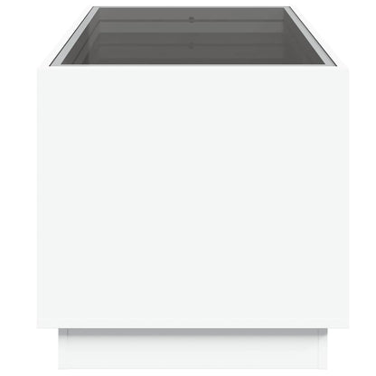 vidaXL Coffee Table with Infinity LED White 70x50x50 cm