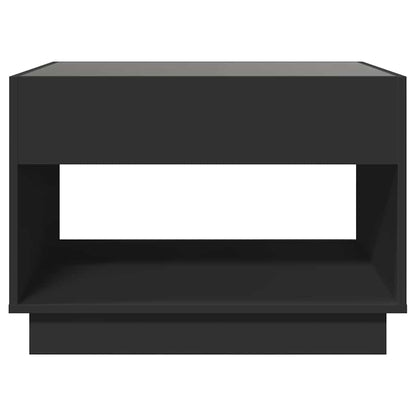 vidaXL Coffee Table with Infinity LED Black 70x50x50 cm