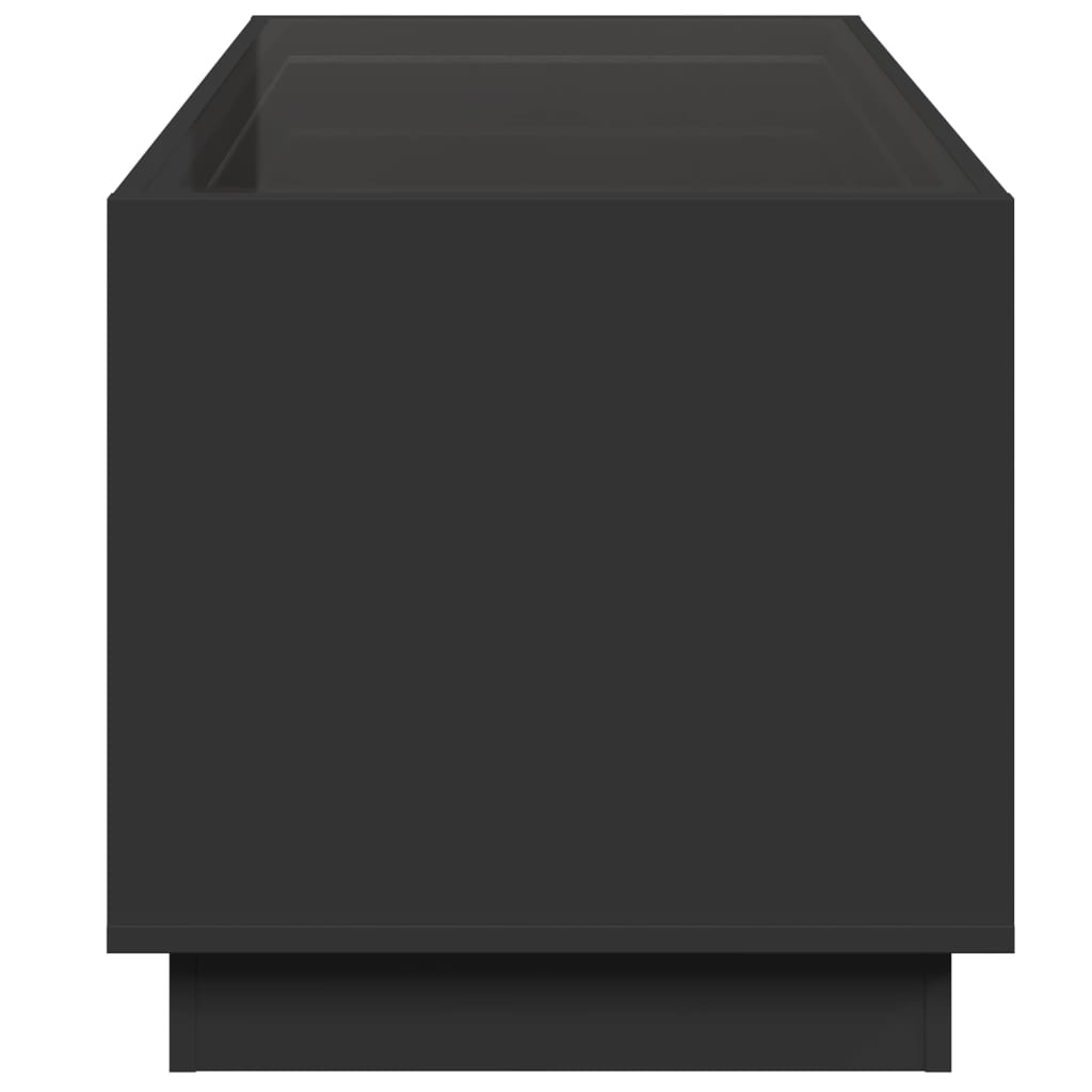 vidaXL Coffee Table with Infinity LED Black 70x50x50 cm