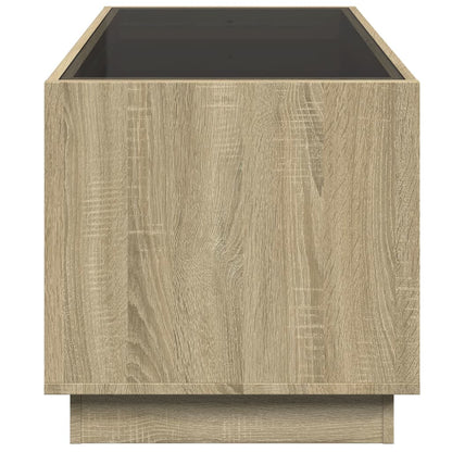vidaXL Coffee Table with Infinity LED Sonoma Oak 70x50x50 cm