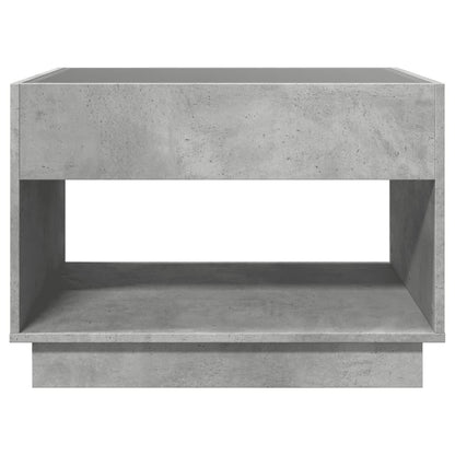 vidaXL Coffee Table with Infinity LED Concrete Grey 70x50x50 cm