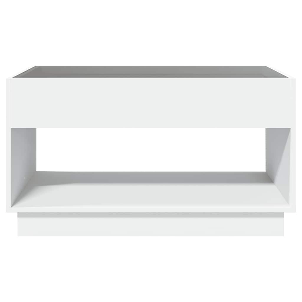 vidaXL Coffee Table with Infinity LED White 90x50x50 cm
