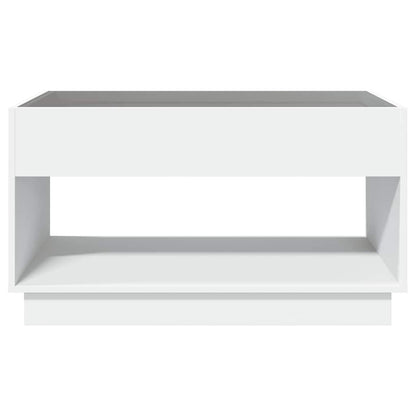 vidaXL Coffee Table with Infinity LED White 90x50x50 cm