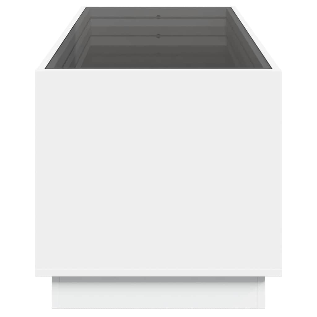 vidaXL Coffee Table with Infinity LED White 90x50x50 cm