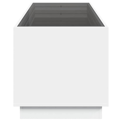 vidaXL Coffee Table with Infinity LED White 90x50x50 cm