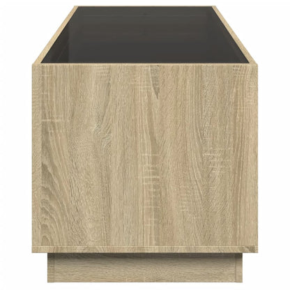 vidaXL Coffee Table with Infinity LED Sonoma Oak 90x50x50 cm