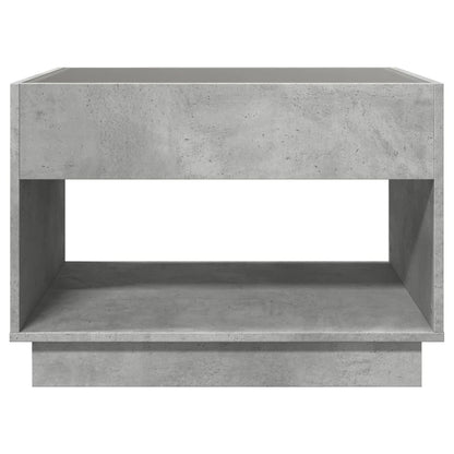vidaXL Coffee Table with Infinity LED Concrete Grey 90x50x50 cm