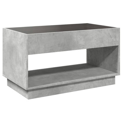 vidaXL Coffee Table with Infinity LED Concrete Grey 90x50x50 cm