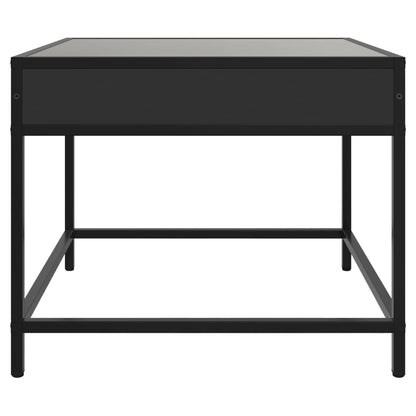 vidaXL Coffee Table with Infinity LED Black 50x50x41 cm