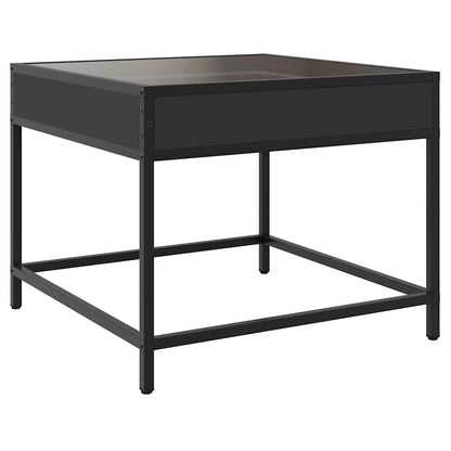 vidaXL Coffee Table with Infinity LED Black 50x50x41 cm