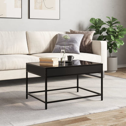vidaXL Coffee Table with Infinity LED Black 70x50x41 cm