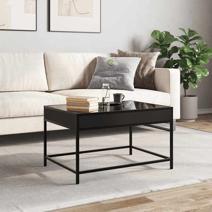 vidaXL Coffee Table with Infinity LED Black 70x50x41 cm