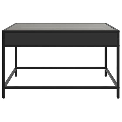 vidaXL Coffee Table with Infinity LED Black 70x50x41 cm