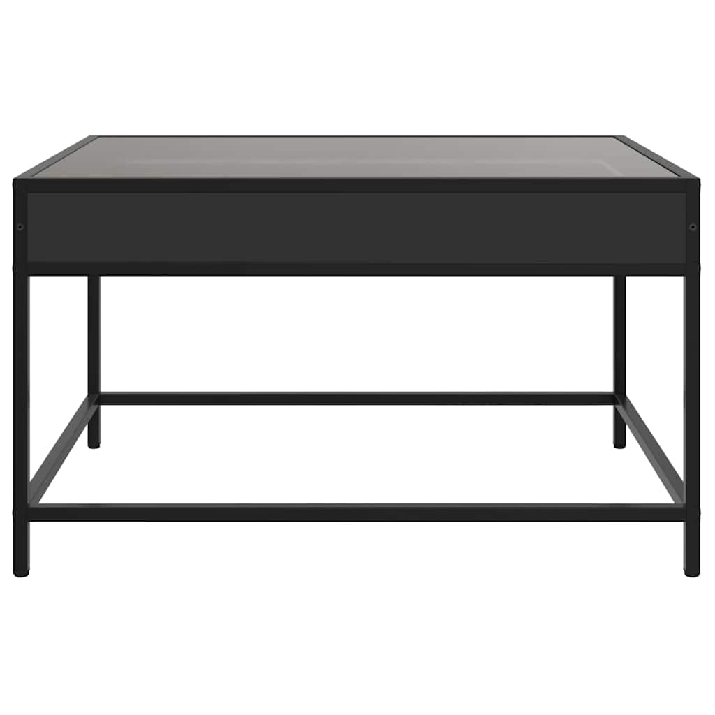 vidaXL Coffee Table with Infinity LED Black 70x50x41 cm