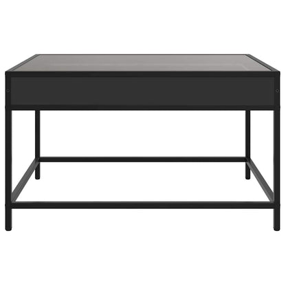 vidaXL Coffee Table with Infinity LED Black 70x50x41 cm
