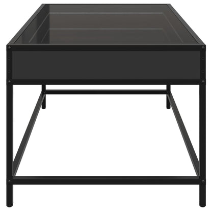 vidaXL Coffee Table with Infinity LED Black 70x50x41 cm