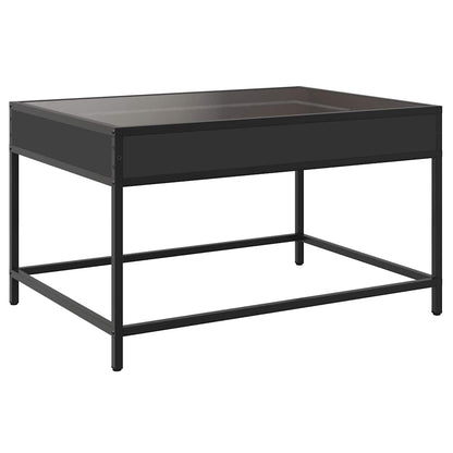 vidaXL Coffee Table with Infinity LED Black 70x50x41 cm
