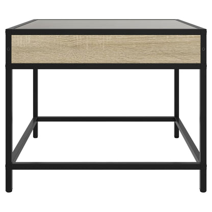 vidaXL Coffee Table with Infinity LED Sonoma Oak 70x50x41 cm
