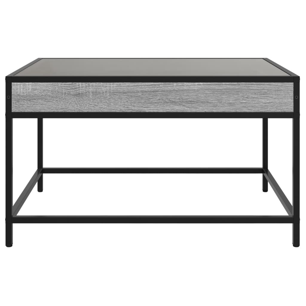 vidaXL Coffee Table with Infinity LED Grey Sonoma 70x50x41 cm